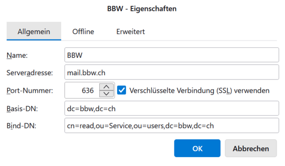 Thunderbird Adressbuch